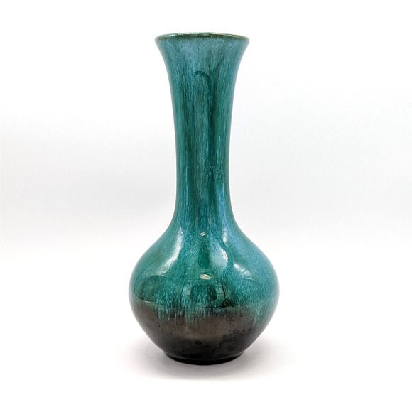 Blue Mountain Pottery Vase Drip Glaze Redware 8.5" Tall Vintage Mid Century - Picture 2 of 12